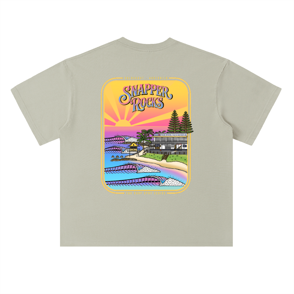 Snapper Rocks - Heavyweight Drop Shoulder Cotton T-Shirt