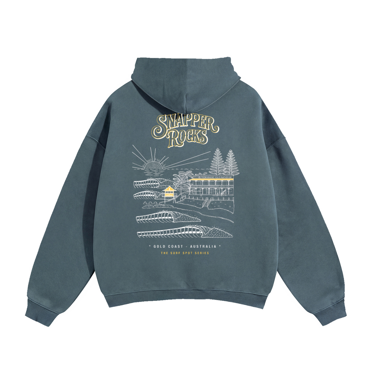 Snapper Rocks / Oversize Fleeced Hoodie