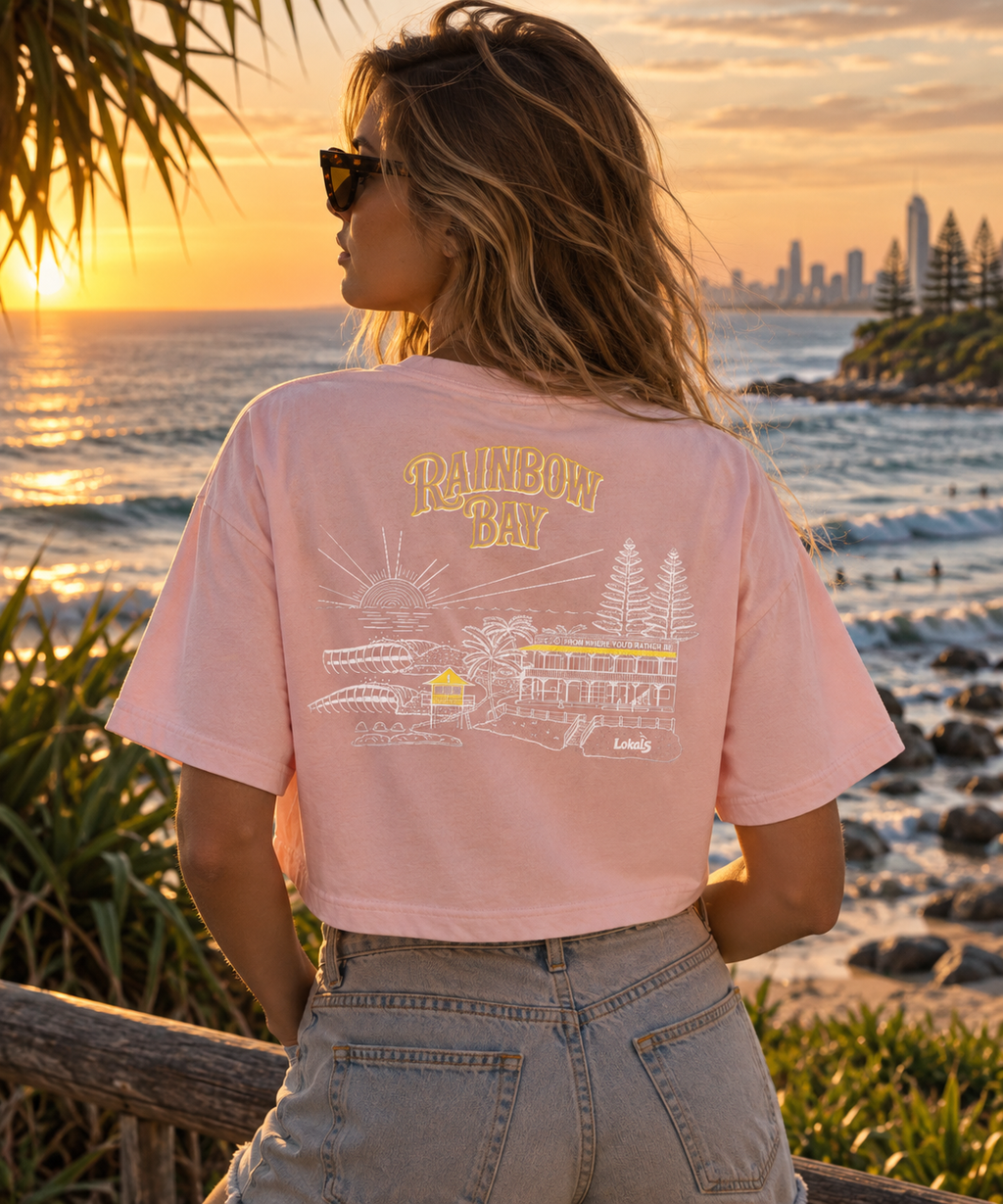 Women's Mineral Wash Cotton Crop T-Shirt