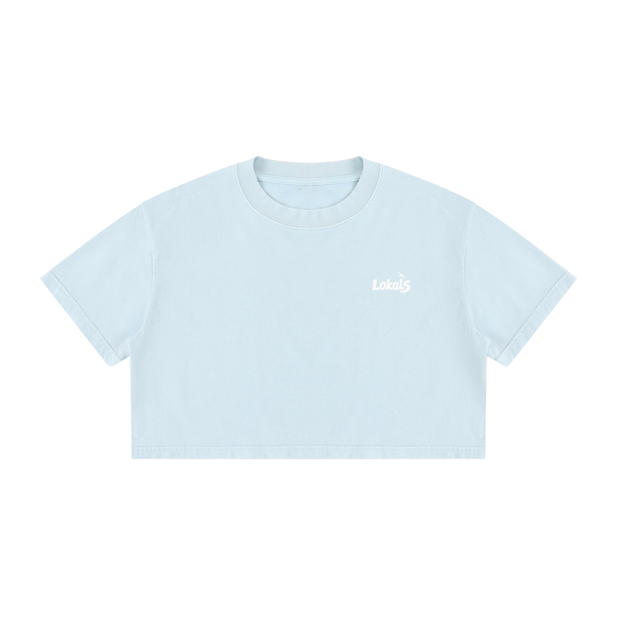 Women's Mineral Wash Cotton Crop T-Shirt
