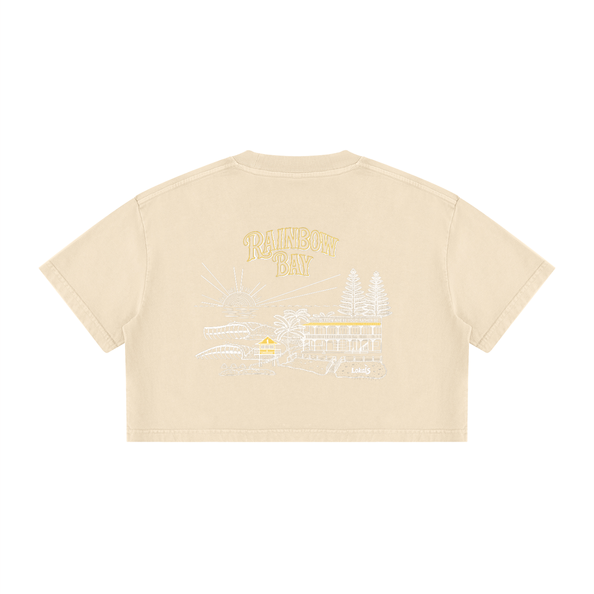 Women's Mineral Wash Cotton Crop T-Shirt