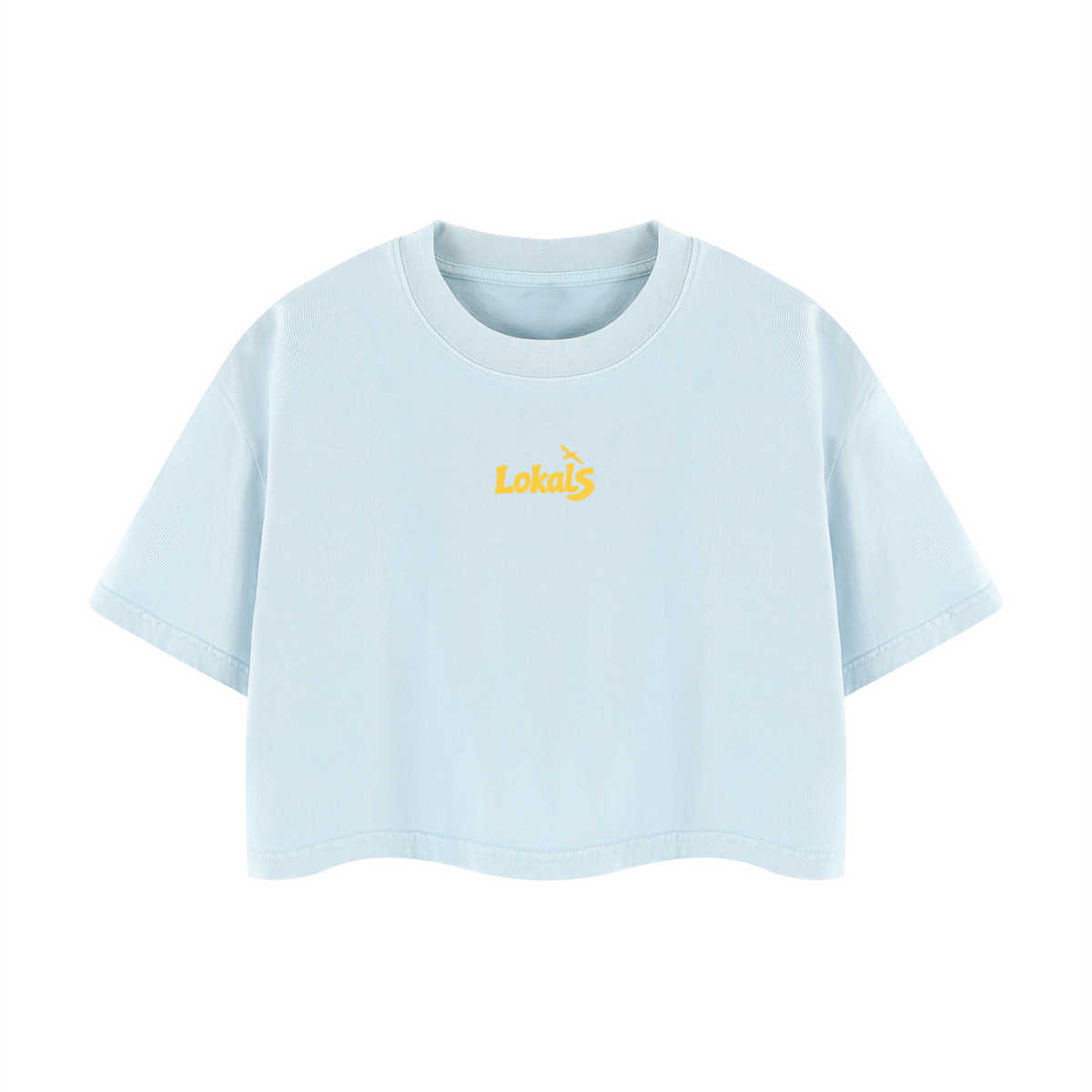 Rainbow Bay / Women's Mineral Wash Cotton Crop T-Shirt