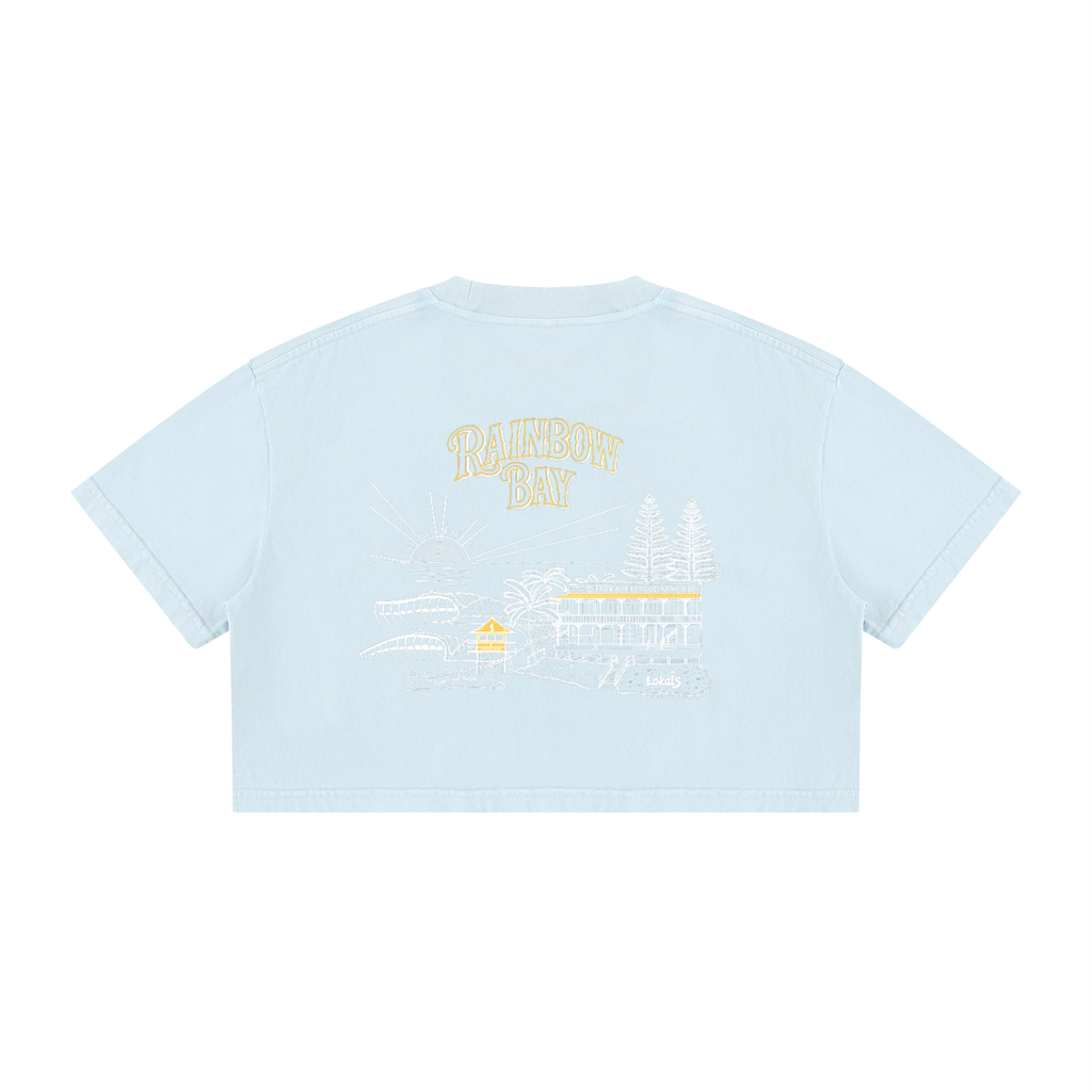 Women's Mineral Wash Cotton Crop T-Shirt