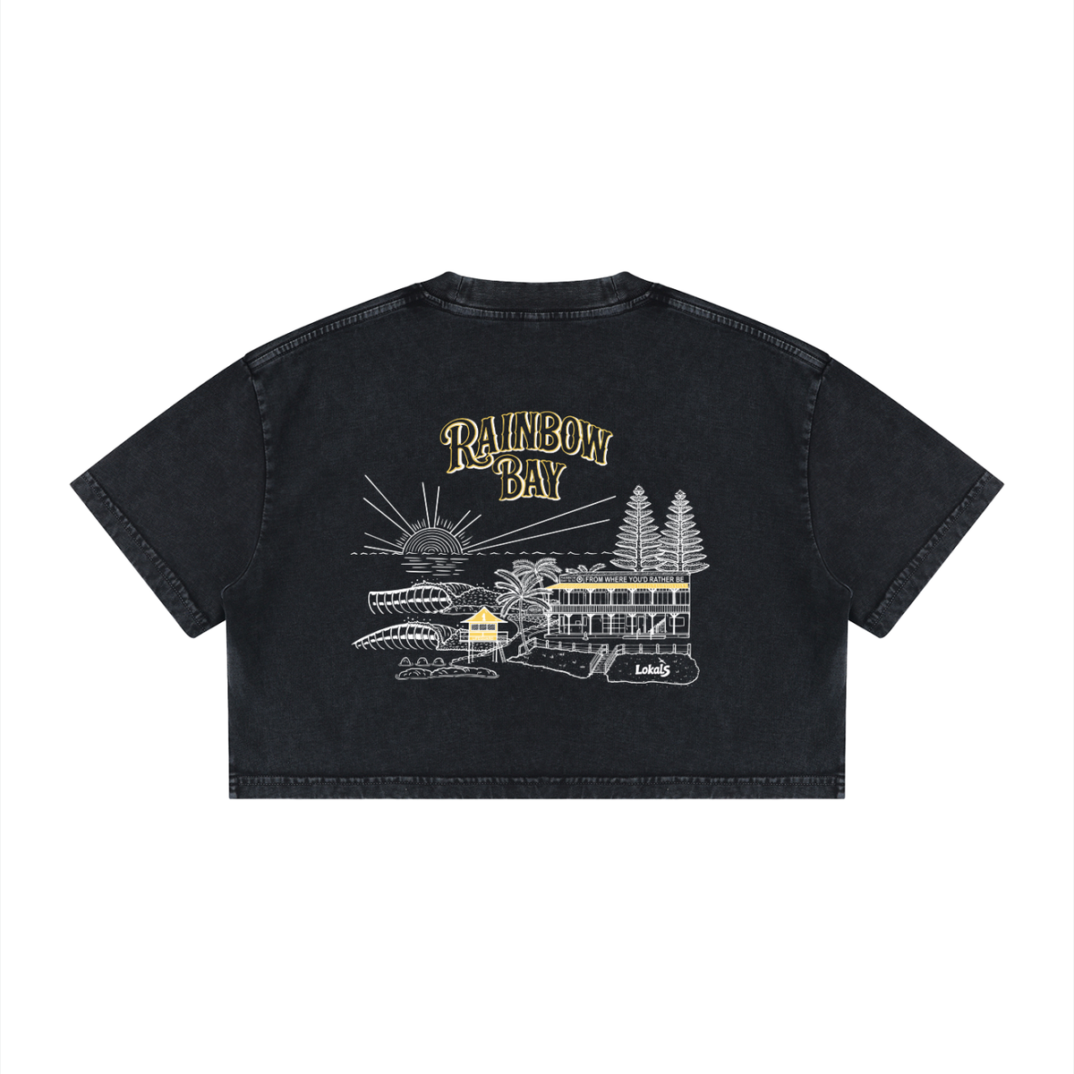 Women's Mineral Wash Cotton Crop T-Shirt