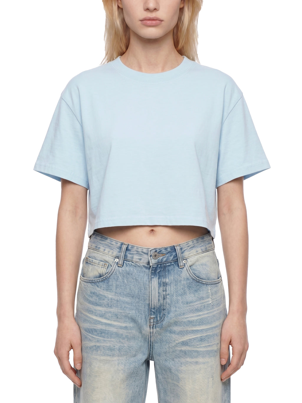 Rainbow Bay / Women's Mineral Wash Cotton Crop T-Shirt