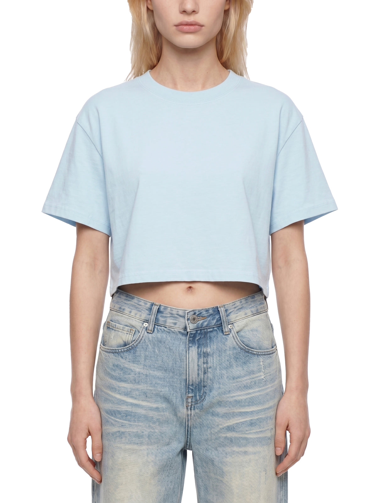 Rainbow Bay / Women's Mineral Wash Cotton Crop T-Shirt